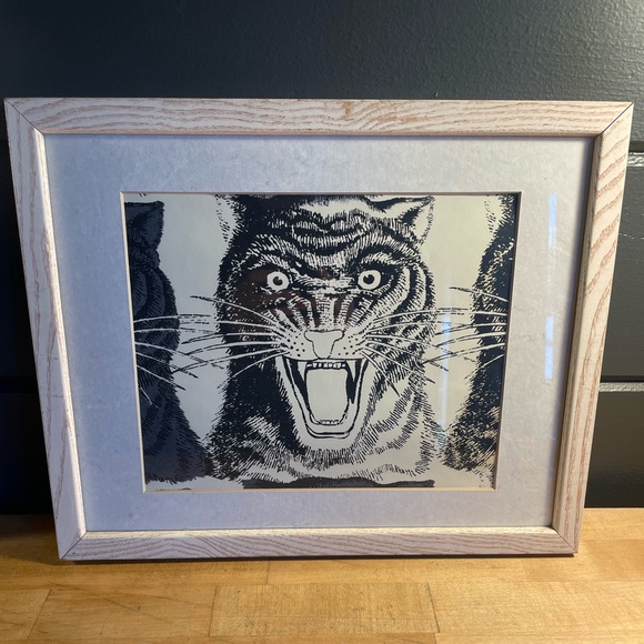 Other - Gucci Tiger Wallpaper Framed Luxe Wall Art!